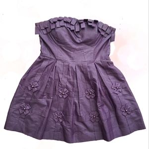 Forever 21 Twist Y2K emo strapless teacup party dress